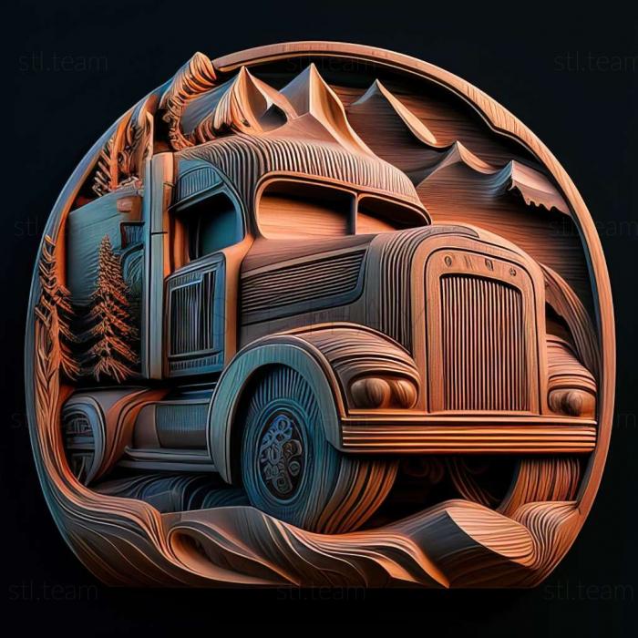 3D model Alaskan Truck Simulator game (STL)
